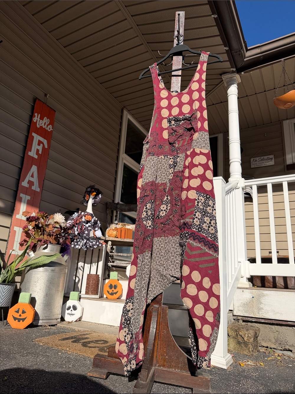 ZANZEA Loose Vintage Patchwork Print Jumpsuit